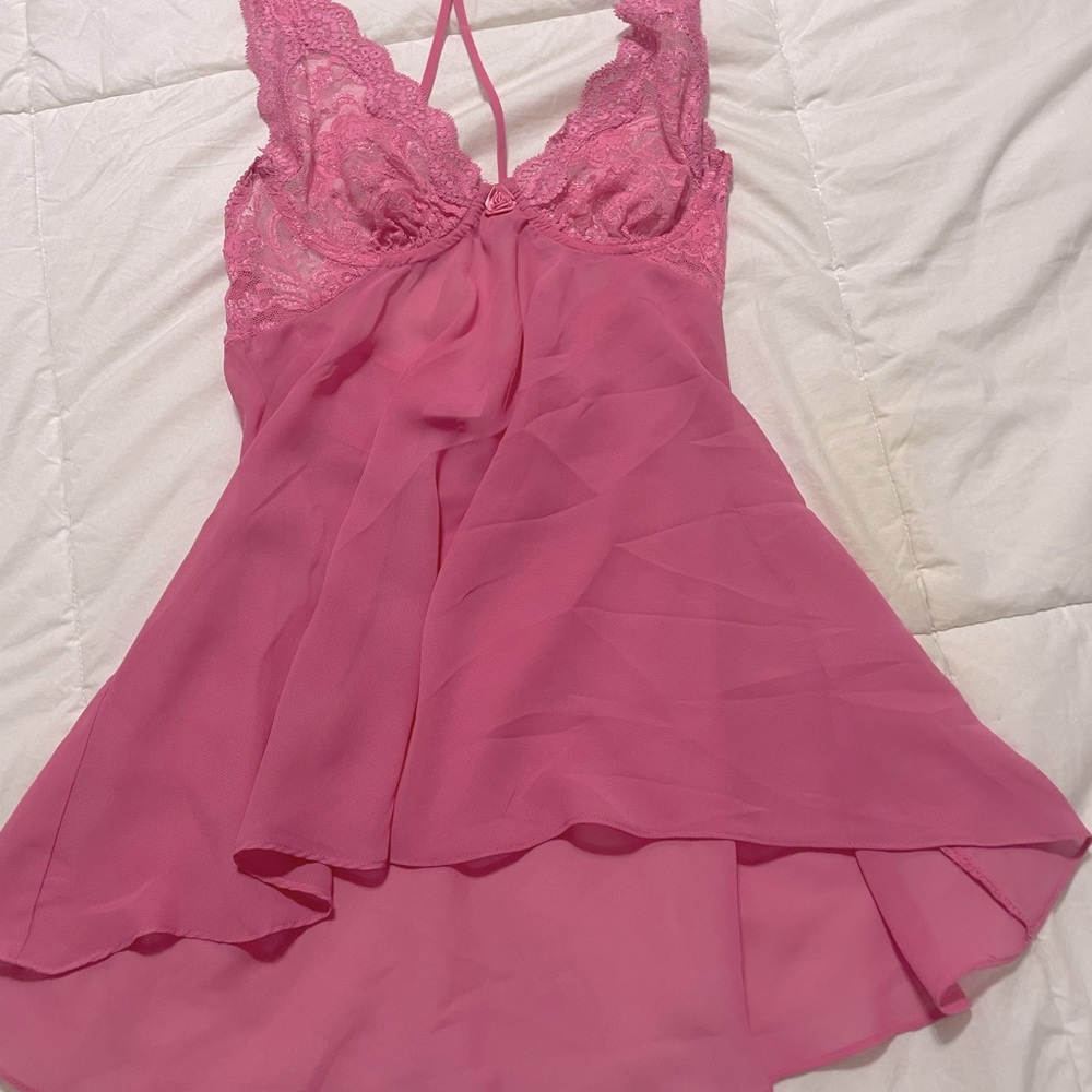 pink lacey lingerie dress/ top